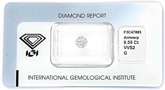 Foto 1 - Diamant 0,55 Brillant IGI Top Wesselton VVS VG sehr gut, D5174