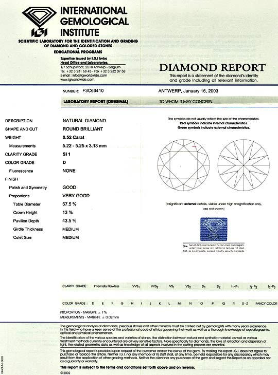 Foto 9 - Diamant 0,52ct Brillant IGI River Hochfeines Weiss D SI, D5185