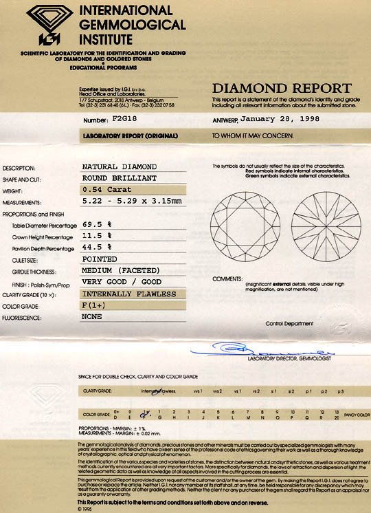 Foto 9 - Diamant IGI 0,54ct Lupenrein Top Wesselton F, D5229