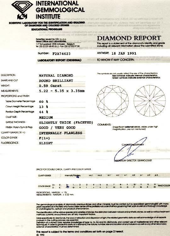 Foto 9 - Diamant IGI 0,59ct Lupenrein Top Wesselton F, D5387