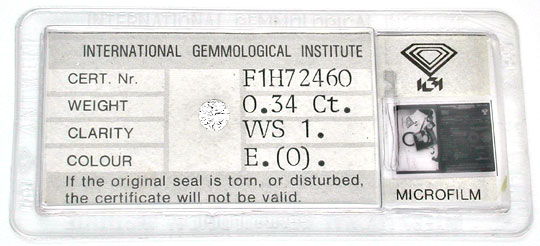 Foto 1 - Diamant IGI Zertifikat 0,34ct River E VVS1, D5426