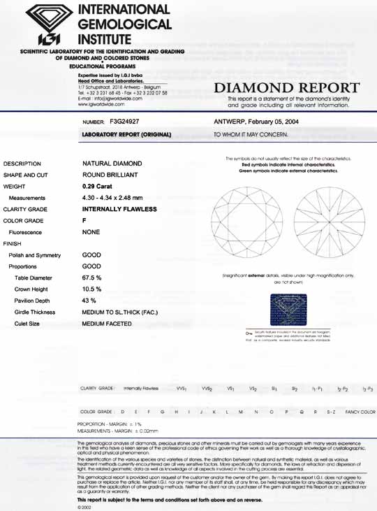 Foto 9 - Diamant IGI!! 0,29ct Lupenrein! Top Wesselton F, D5447
