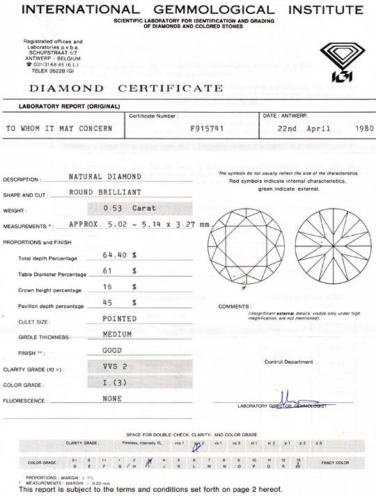 Foto 9 - Diamant 0,53ct Gutachten IGI fast Lupenrein Wert, D5466