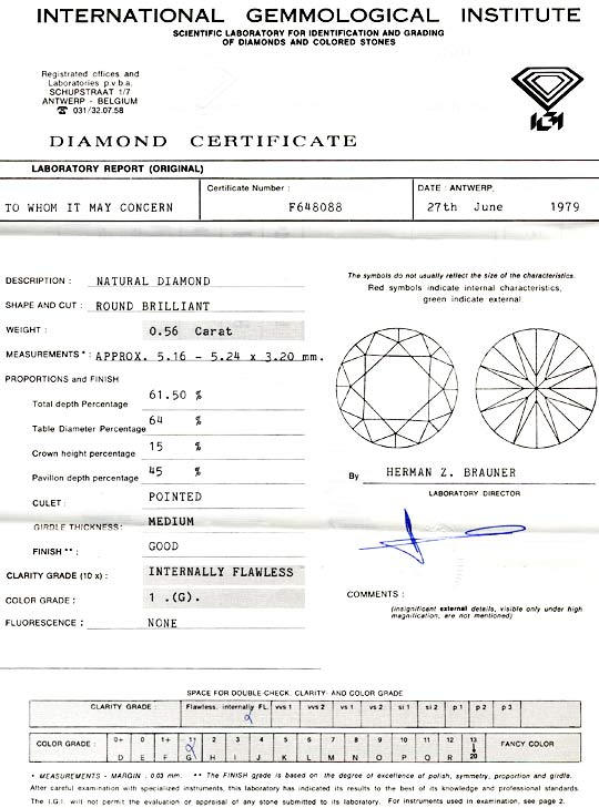 Foto 9 - Diamant 0,56ct Lupenrein Top Wesselton G IGI, D5511
