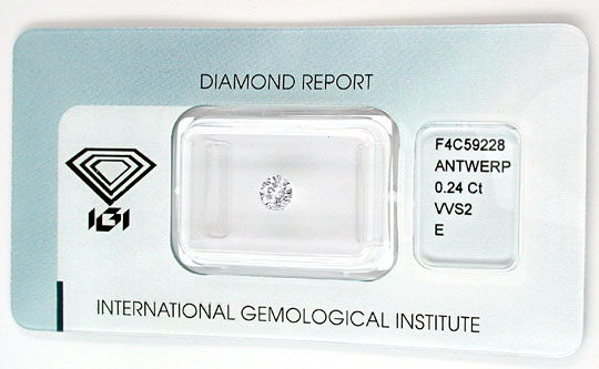 Foto 1 - Spitzen Diamant, IGI! Brillant 0,24ct VVS2 River, D5607