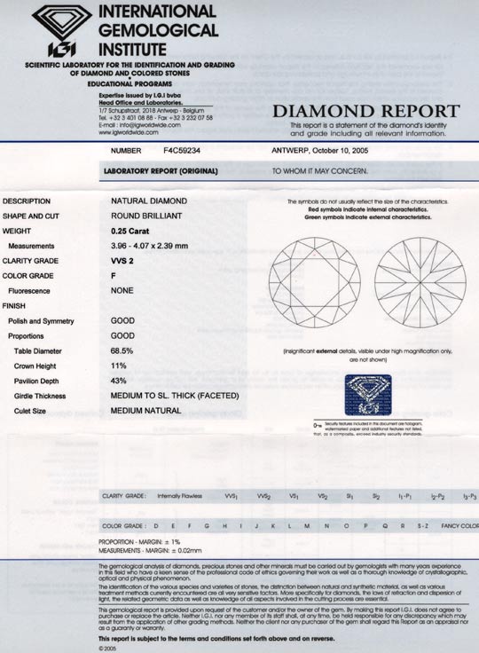 Foto 9 - Diamant IGI Brillant 0,25ct VVS2 Top Wesselton F, D5611