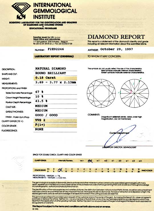 Foto 9 - Diamant 0,18 Brillant IGI VVS2 Top Wesselton Plus, D5831