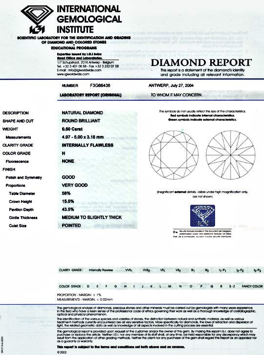 Foto 9 - Diamant 0,50ct Brillant IGI Lupenrein Wesselton, D5840