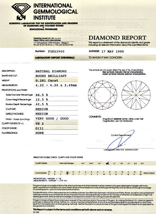 Foto 9 - Diamant 0,281ct Brillant IGI Top Wesselton G VS2, D5976