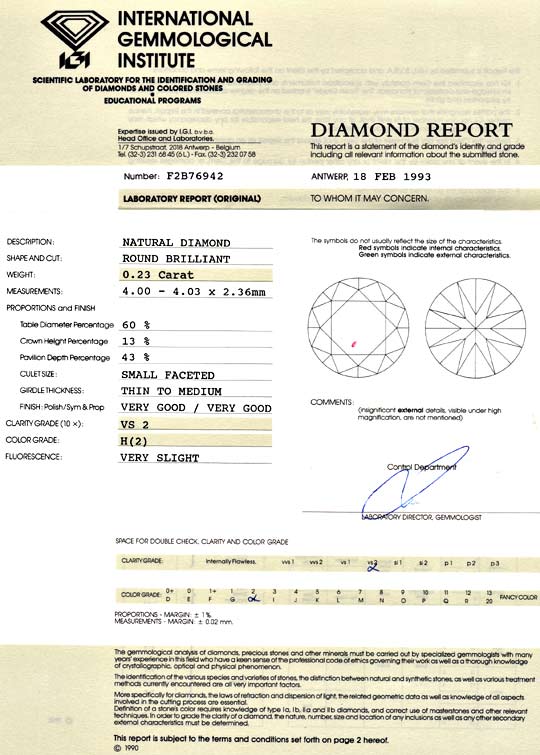 Foto 9 - Diamant 0,23ct Brillant IGI Wesselton Weiss VS2, VG VG, D6016