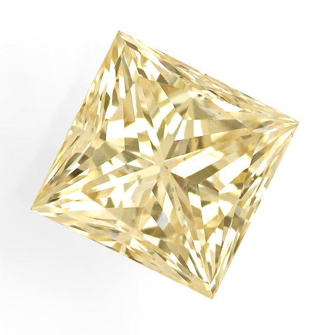 Foto 2 - Princess Cut Diamant 0,81Carat IGI Champagner Farbe SI2, D6687