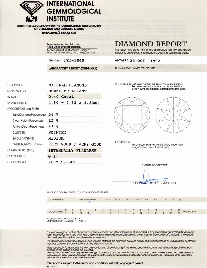 Foto 9 - Diamant 0,40ct lupenrein Top Wesselton Brillant mit IGI, D6747