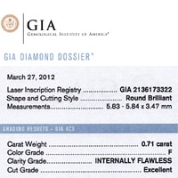Diamant vom Juwelier mit Zertifikat Artikelnummer D6790