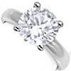 Diamant-Fassung Diamant-Solitär Ring-Fassung 4 Krappen -4ct - 3.Bild