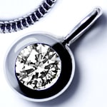 Diamant-Fassung Collier-Diamant-Zargen-Anhänger mit Kette - 3.Bild