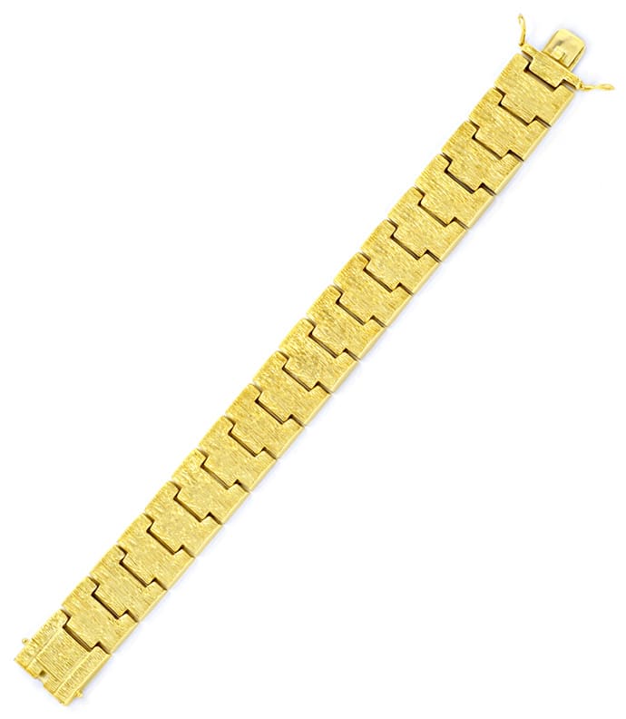Foto 3 - Glieder-Armband Borkenmuster in 14K Gelbgold, K2036