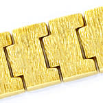 Glieder-Armband Borkenmuster in 14K Gelbgold