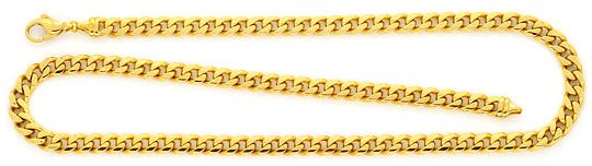 Foto 1 - Flachpanzerkette gewölbte Goldkette massiv Gelbgold 14K, K2418