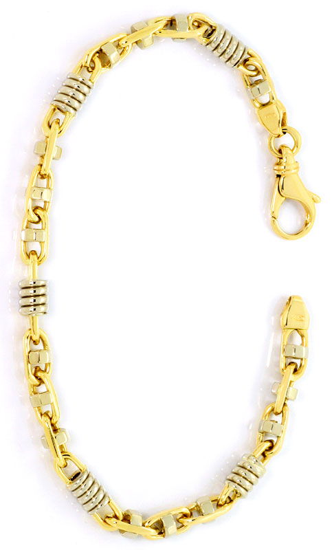 Foto 3 - Schmuckset Goldkette und Goldarmband Gelbgold-Weißgold, K2529