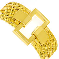 zum Artikel Breites, schweres, Designer-Gelbgold-Armband massiv 18K, K2638