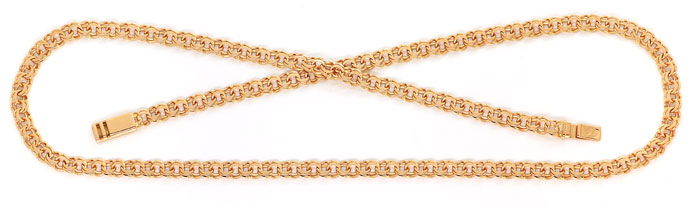 Foto 1 - Rotgoldkette Garibaldi Halskette 56cm lang massiv 585er, K3090
