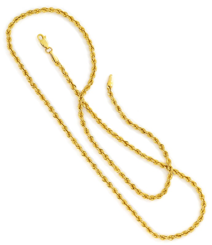 Foto 3 - Kordelkette in 62cm Länge Gelbgoldkette 3mm Durchmesser, K3156
