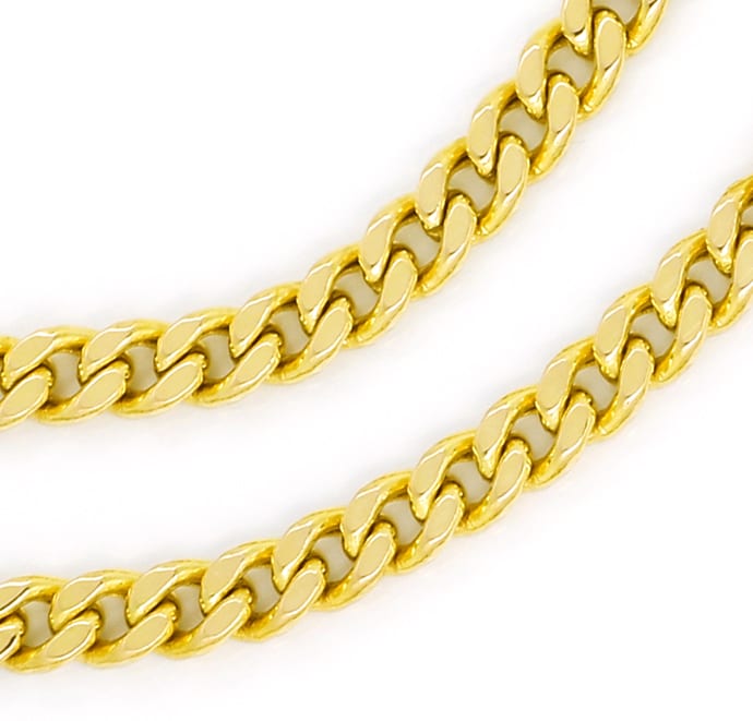 Foto 2 - Kette Flachpanzer Halskette 60cm lang 5mm breit in Gold, K3207