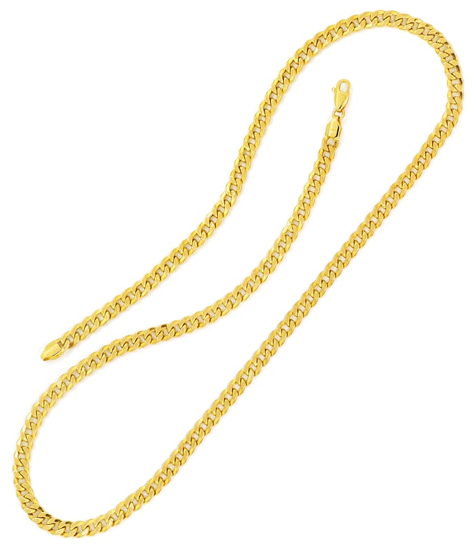 Foto 3 - Goldkette Flachpanzer Halskette 50cm Länge aus Gelbgold, K3211