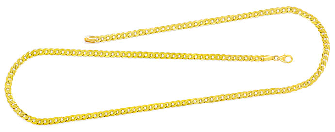 Foto 1 - Flachpanzer Halskette 50cm Länge massiv Gold, K3252