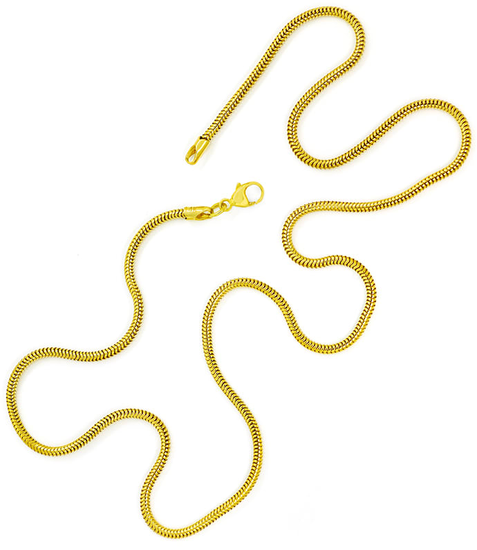 Foto 3 - Massive Schlangenkette 45cm lang 14K Gelbgold, K3276