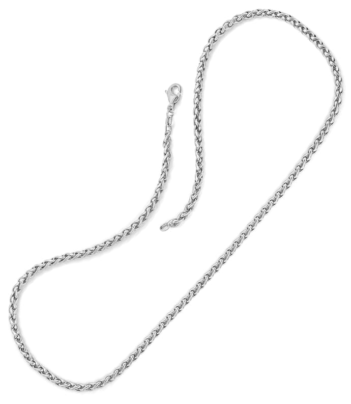 Foto 3 - Damen Halskette Zopfmuster 45cm Länge 14K Weißgold, K3284