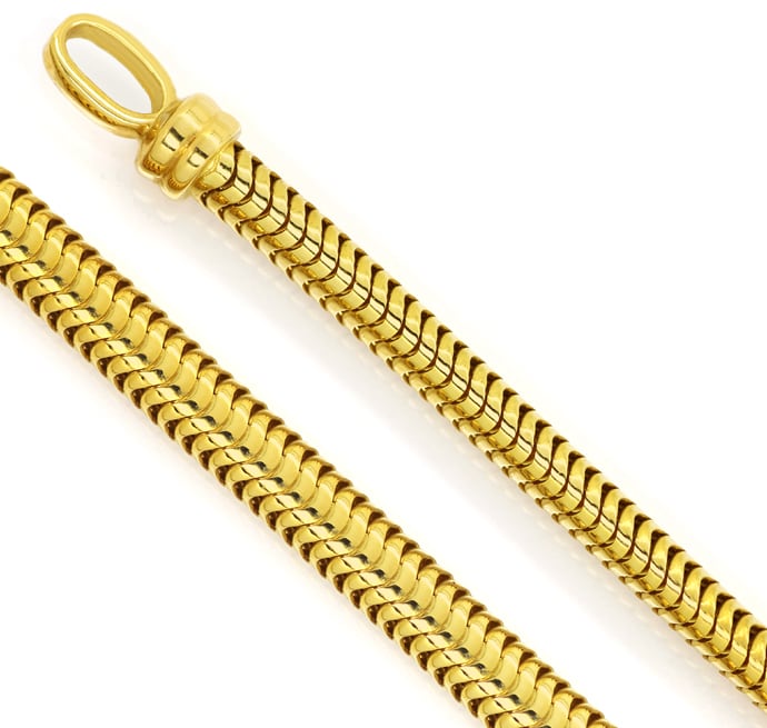 Foto 2 - Goldkette ovale Schlangenkette in massiv 585er Gelbgold, K3287