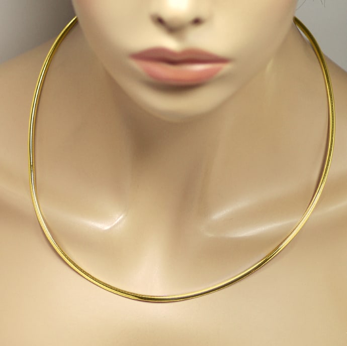 Foto 4 - Damen Goldkette Omega Collier 50cm lang in 14K Gelbgold, K3294