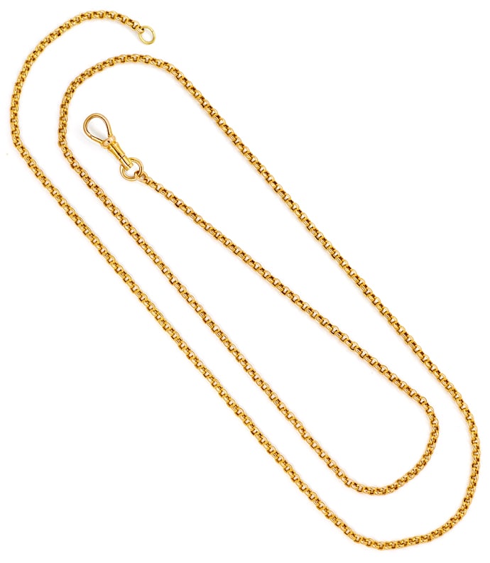 Foto 3 - Antike Erbsenkette 74cm lang 14K Gelbgold, K3299