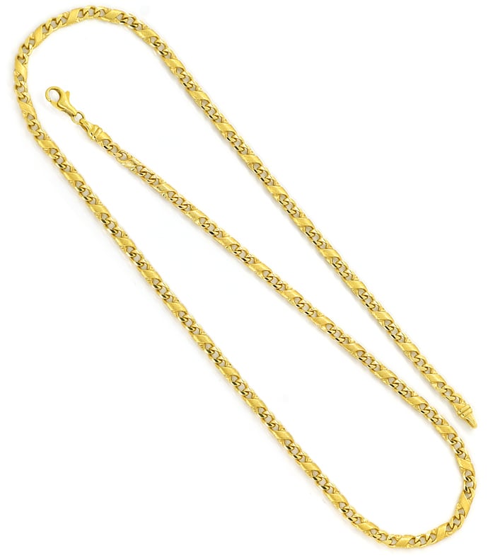Foto 3 - Dollar Goldkette 55cm lang 18K massiv Gelbgold, K3305