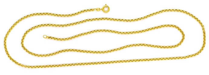 Foto 1 - Erbsen Goldkette 80cm lang massiv 14K Gelbgold, K3321