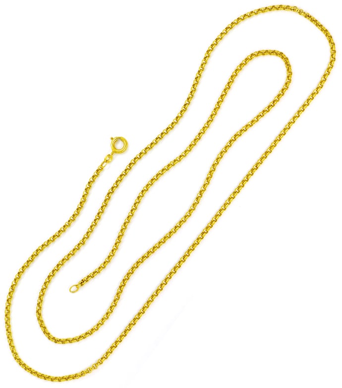 Foto 3 - Erbsen Goldkette 80cm lang massiv 14K Gelbgold, K3321