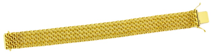 Foto 1 - Breites Garibaldi Armband vierreihig Gelbgold, K3385