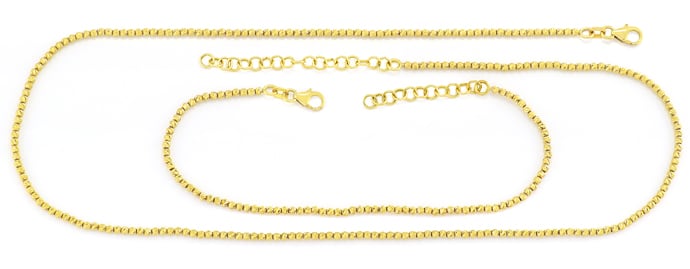 Foto 1 - Brillierende Goldkette und Armband Gelbgold, K3456