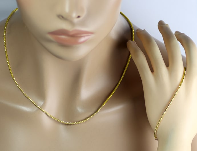 Foto 5 - Brillierende Goldkette und Armband Gelbgold, K3456