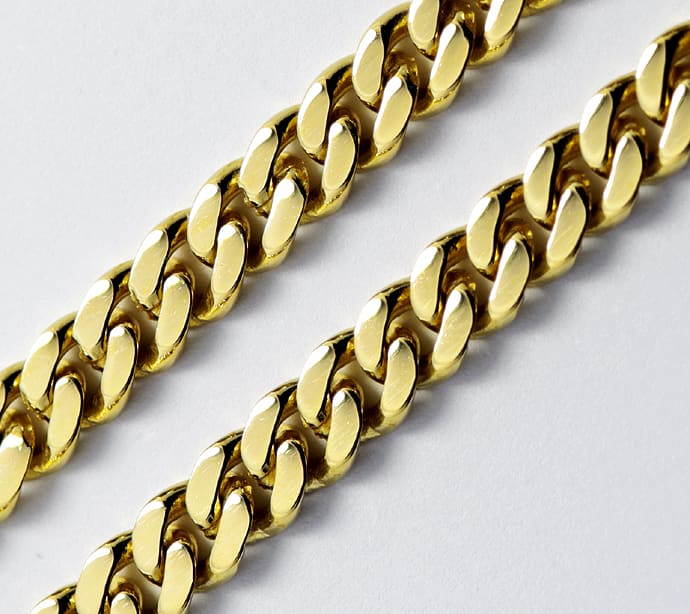 Foto 1 - Flachpanzer-Halskette aus massiv 18K Gelbgold, K3462