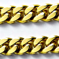 zum Artikel Flachpanzer-Halskette aus massiv 18K Gelbgold, K3462