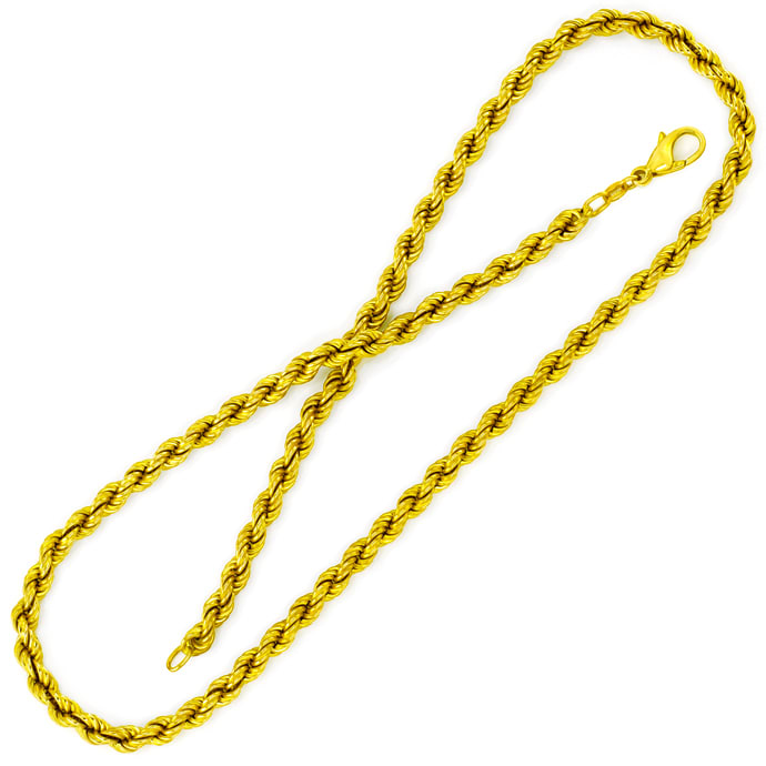 Foto 2 - Kordel-Goldkette Länge 50cm in 14K Gelbgold, K3463