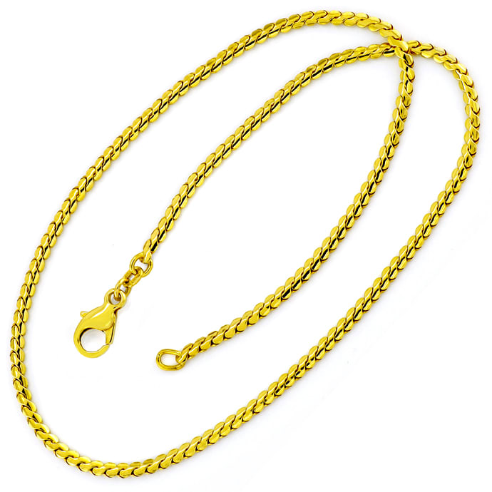 Foto 2 - Gelbgold Halskette Länge 43,5cm massiv 18K, K3469