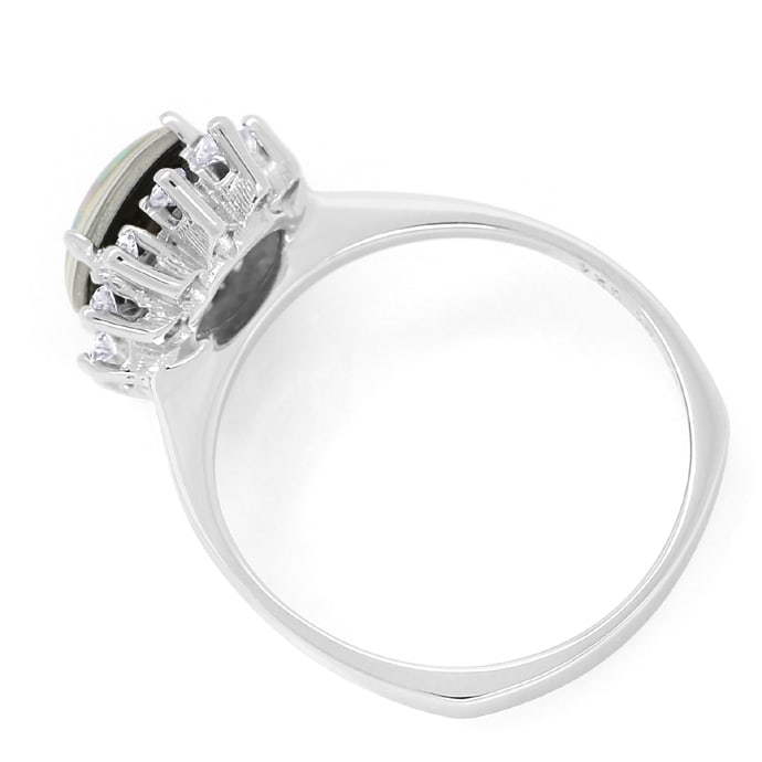 Foto 3 - Diamanten-Ring mit Opal Triplette in tollem Farbenspiel, Q0796