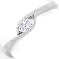 zum Artikel Designer-Ring mit 0,15ct Diamant Navette 585er Weißgold, Q1371
