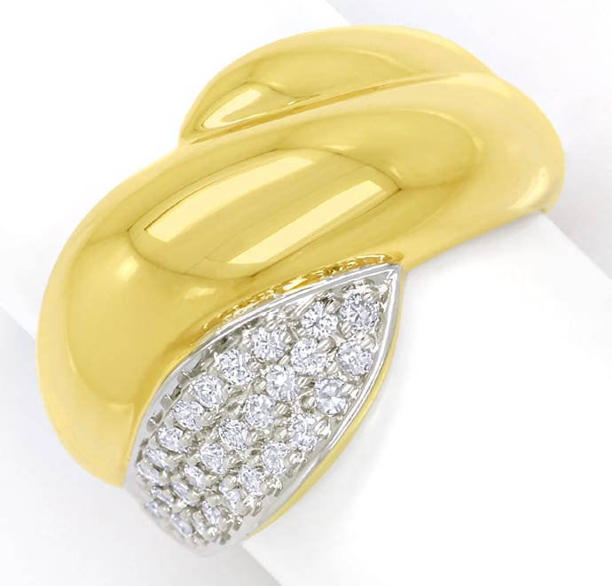 Foto 2 - Designer-Diamantring stilisierte Schlange mit Diamanten, Q1415