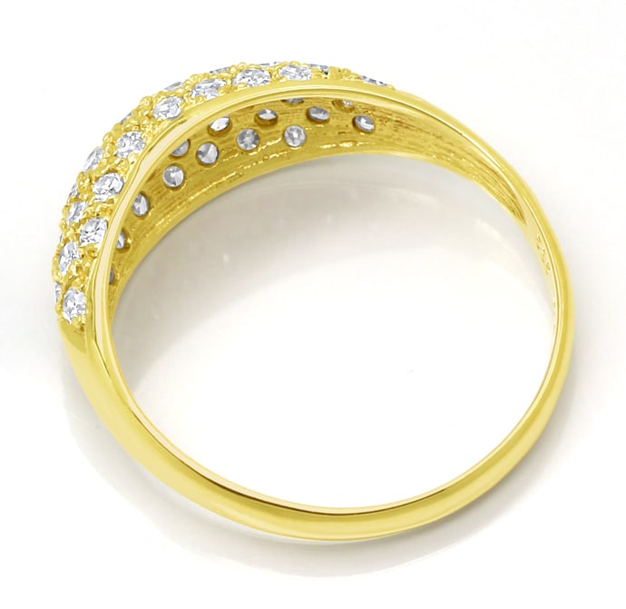 Foto 3 - Diamantring Bandring Pavee mit Diamanten 585er Gelbgold, Q1452