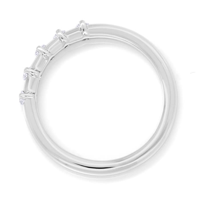Foto 3 - Schmaler Halbmemory Ring mit Brillanten-Weißgold, Q1498