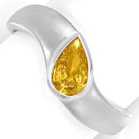 zum Artikel Weißgoldring Diamant Tropfen 0,5ct Fancy Orangy Yellow, Q1602